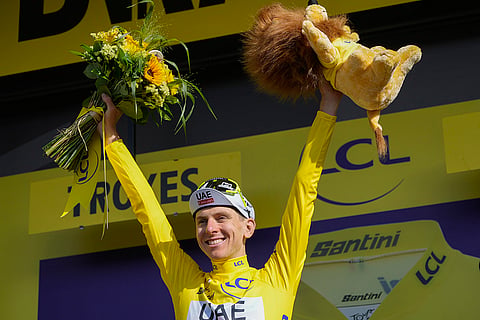 Overall leader Slovenia's Tadej Pogacar